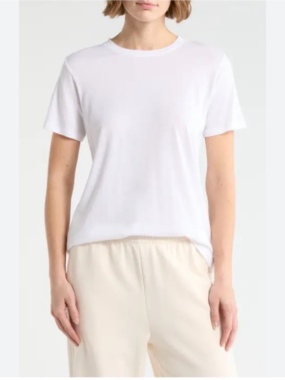 Vince White Crewneck Short Sleeve Tee